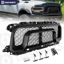 For 2019-2024 Ram 2500 3500 4500 Front Bumper Rebel Grille Wlight Matte Black