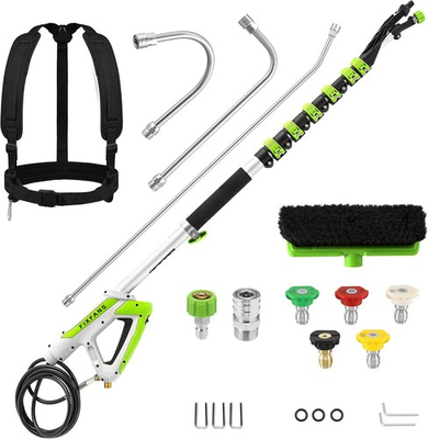 #ad FIXFANS 21 FT Telescoping Pressure Washer Wand with Brush $206.74