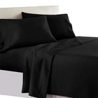 Egyptian Cotton Extra Deep Pocket Sheets 1000 Thread Count - Black Solid