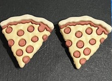 Handmade Child  s Pizza, Pizza Earrings With Hypoallergenic Posts
