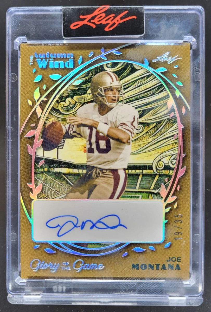 Leaf Joe Montana Football Serial Numbered Sports Trading Cards
