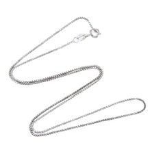 Box Chain Necklace Italian SU Vintage Sterling Silver 925 16"