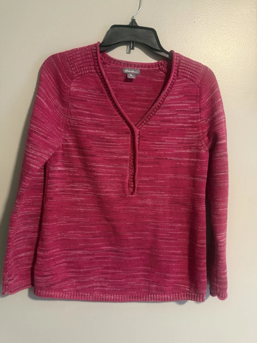 Eddie Bauer 23203453 Maglione Rosa Donna - Girocollo Leggero In Cotone, Lavabile In Lavatrice - 2