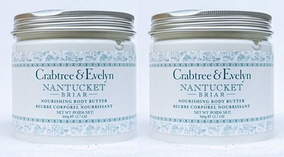 2 Crabtree Evelyn NANTUCKET BRIAR Nourishing Body Butter Moisturizer 12.7 oz