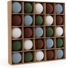 25 Pcs Velvet Ornaments Christmas Balls, 4 Colors 2.36 Inch Shatterproof Flocked