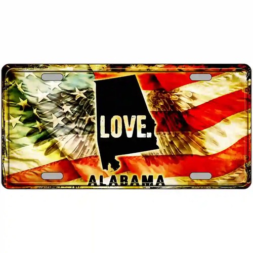 Alabama Love Metal Novelty License Plate - Afbeelding 2 van 15