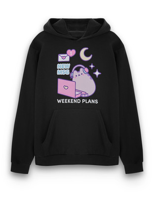Pusheen Schwarz New Msg Kapuzenpullover Frauen