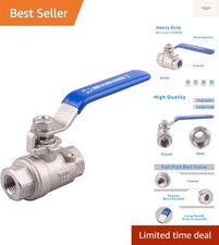 Full Port Ball Valve Stainless Steel 304 Heavy Duty for Water, Oil, and Gas w...