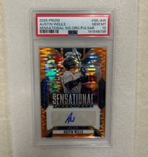 2025 AUSTIN WELLS AUTO 1/1 PANINI PRIZM SENSATIONAL SIG-PULSAR VINYL #SS-AW 10