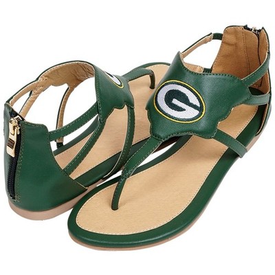Women's Green Bay Packers Green Gladiator Sandals Size 11 Football NFL Fan Beach