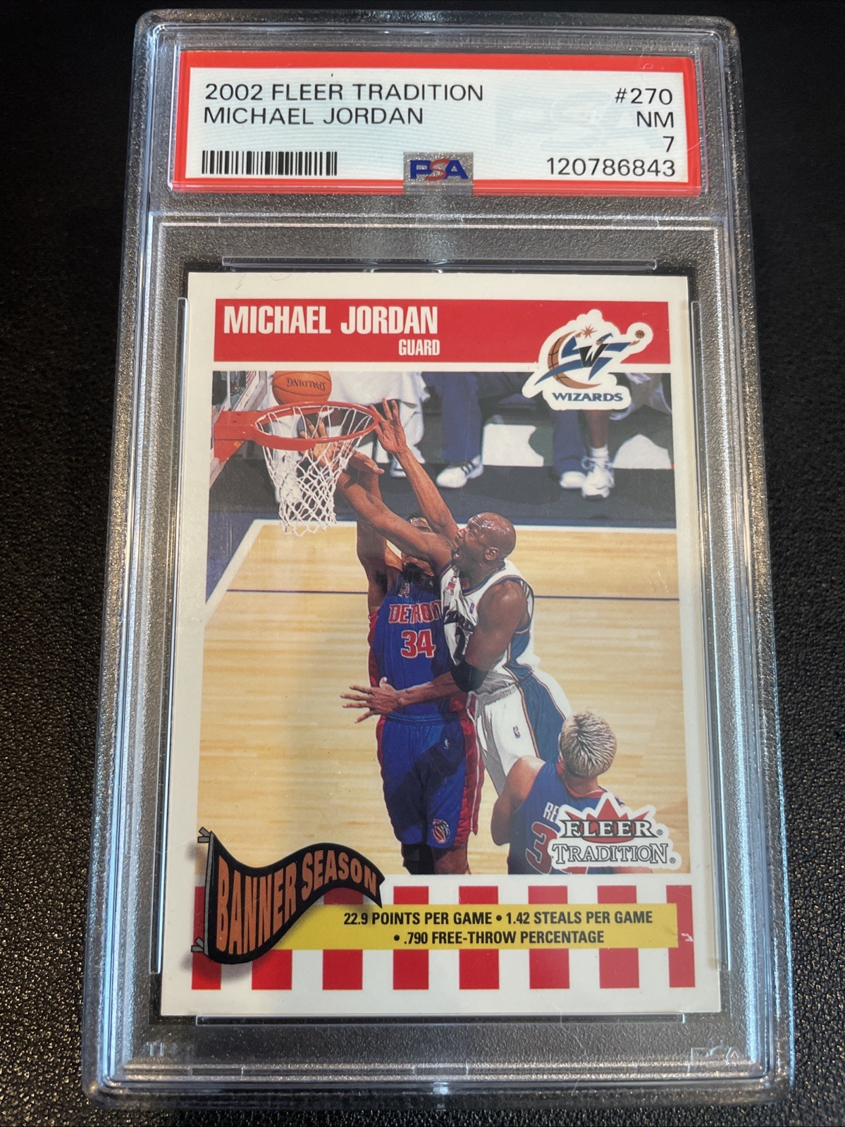 2002 Fleer Tradition Michael Jordan #270 PSA 7 NM