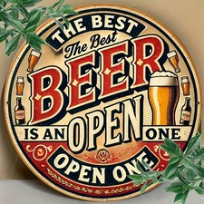 Funny Beer Bar Tin Metal Signs, 8 8 inch Aluminum Wall Art for Home, Signs