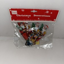 Vintage Old World Santa Cardboard Ornaments Sears Christmas Jolly Old St Nick