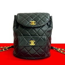 Chanel Matelassé Lambskin Backpack Women Black One Size
