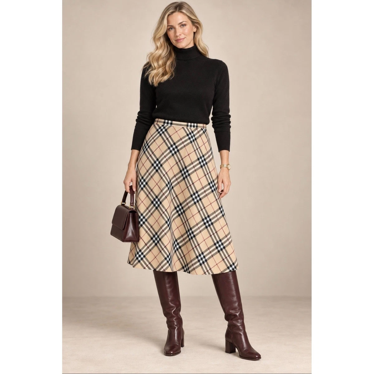 25+ Burberry Nova Check Skirt In Women's Skirts for sale | Updated