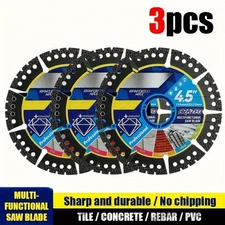 1/3x Diamond Multi-Purpose Saw Blades,4.5 Inch Heavy Duty Diamond Cutting Blades