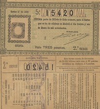 Nationale Lotterie. Verlosung Nr. 3 von 1900. Nummer 15420.