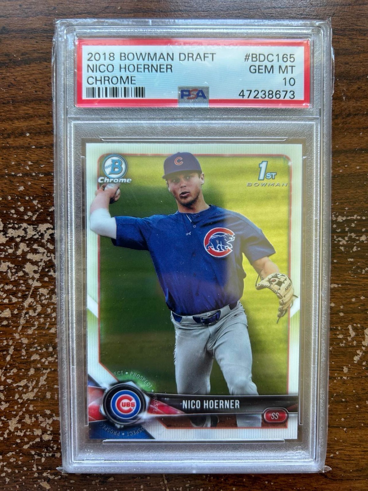 Nico Hoerner, Chrome #BDC165 - 2018 Bowman Draft - PSA 10 GEM MT