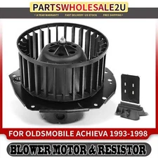 Front HVAC Blower Motor & Resistor w/ Fan Cage for Oldsmobile Achieva 1993-1998