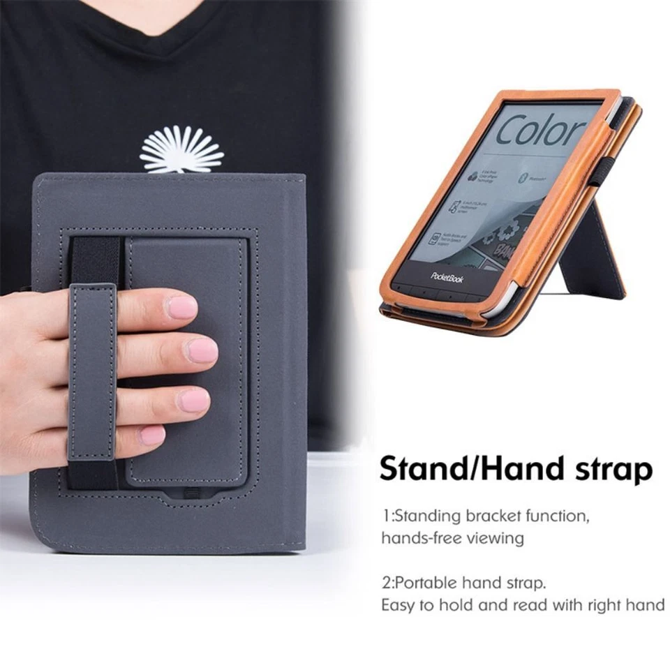 Auto Sleep/Wake Smart Cover for Pocketbook Basic 4/Lux 5/Color/HD 3/Lux 4/Lux2 - Image 2 of 4