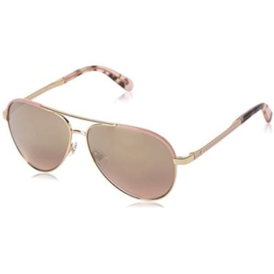 Kate Spade Amaris Aviator Sunglasses, Gold Pink/Gold  display picture 2