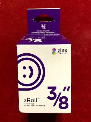 Zink zRoll 6m (19,5ft) Zink Papierrolle mit Permanentkleber - in 3/8 oder 1/2'' 