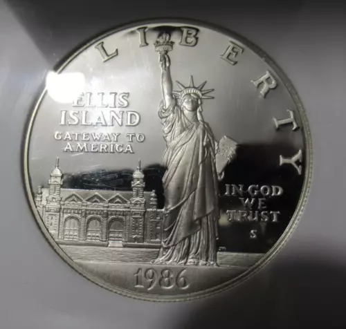 1986-S Statue of Liberty Silver Dollar $1 NGC PF69 Ultra Cameo, Box, Ideal Gift