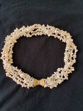 14k yellow gold & diamond Baroque pearl multi-strand torsade necklace