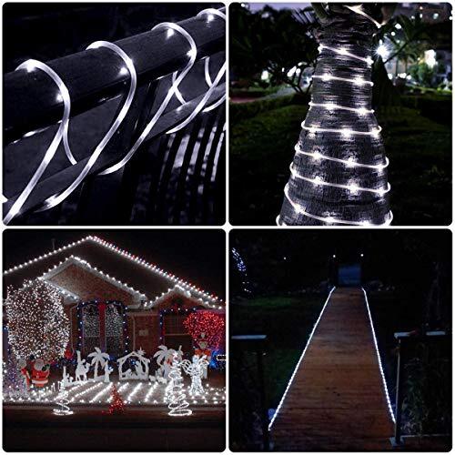 Outdoor Rope Lights Mains Powered Waterproof Cool White Rope 10M 100 LED 8 Mode eBay