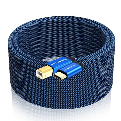 USB C Printer Cable 10ft USB Printer Cord Type C to B High Speed Compatible w...