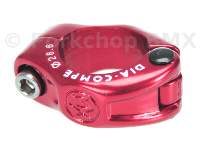 Dia-Compe MX hinged BMX bicycle seat clamp - 28.6mm (1 1/8'') RED