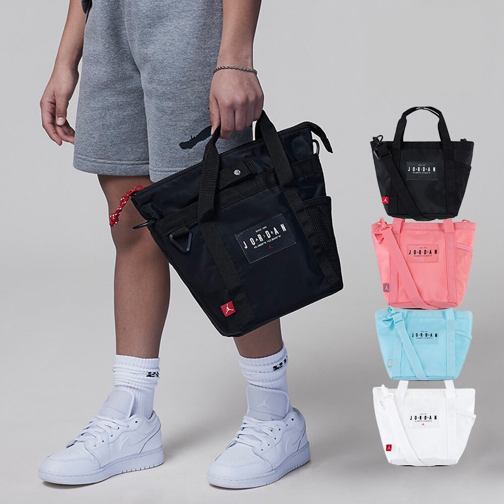 【NIKE】 JORDAN BAG 2WAYミニトートバッグ Nike Air Jordan Mini Tote Bag ( White / Black ) | Fast
