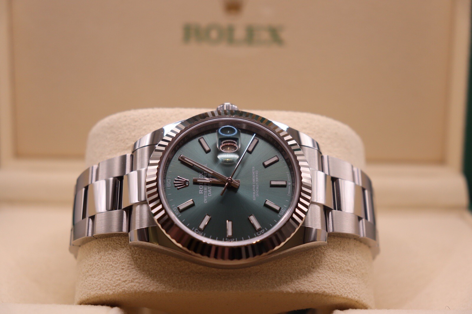 Rolex Datejust 41 Mint Green Men's Watch 1263340027 eBay
