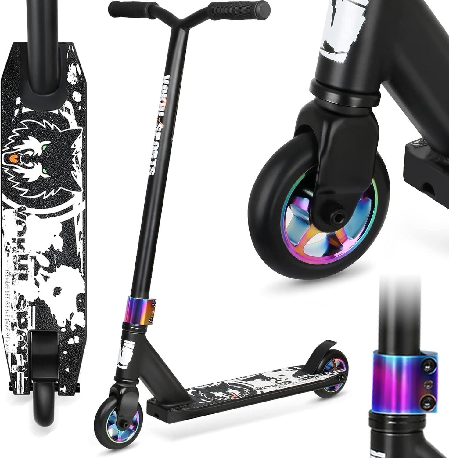 Pro Trick Scooter, Entry Level Stunt Scooters for Kids Ages 6 Years and Up, Alum