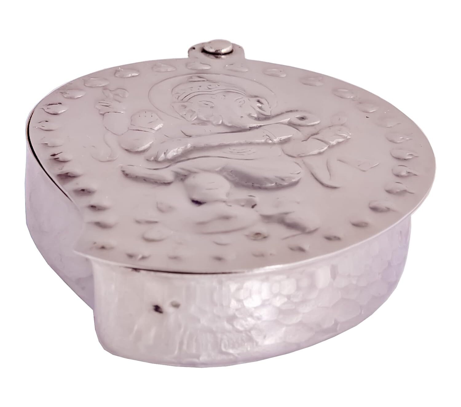 Stainless Steel Chandan Roli Tika Box Chopda Kumkum Holder Home Temple Pack 1