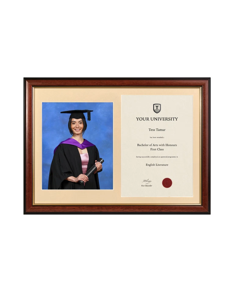 Graduation Traditional Frame for 8" x 10" Photo and A4 Certificate - Image 3 of 4