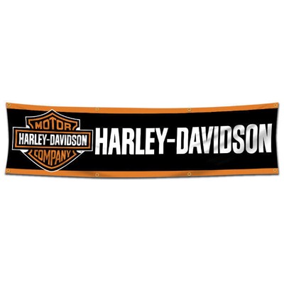 Harley Davidson Motorcycle 2x8 ft Garden Flag Mount Man Cave Banner Garage Sign
