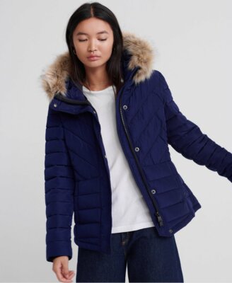 superdry coat blue