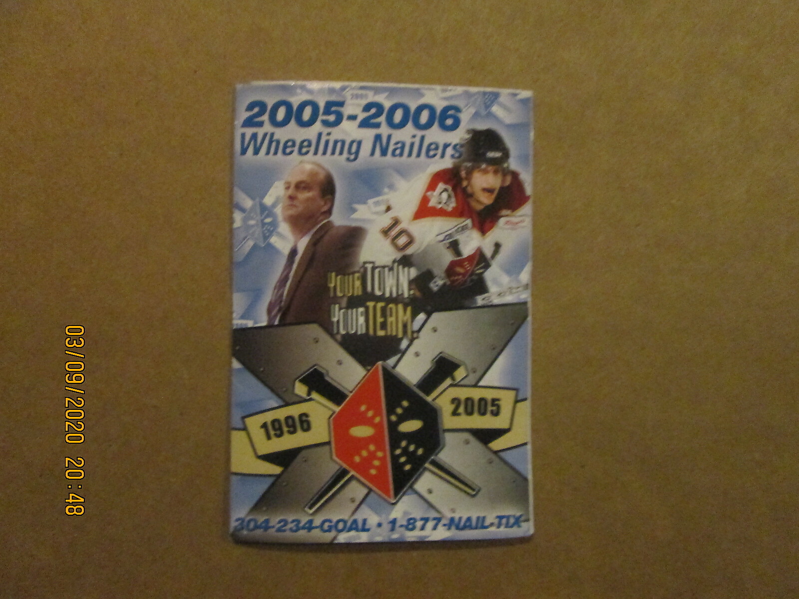 ECHL Wheeling Nailers Vintage Circa 20052006 Team Logo Hockey Pocket