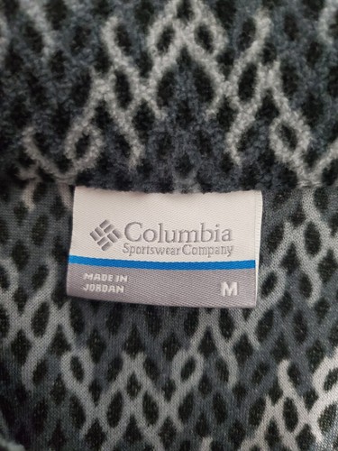 Columbia Gray Geometric Print Quarter Zip Lightweight Fleece Women's Medium. - Picture 8 of 9