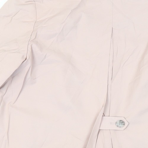 Debenhams Womens Pink Trench Coat Size 12 Button - Picture 4 of 10