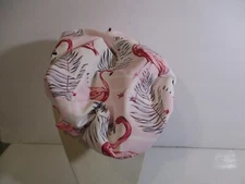 Vintage Cosmetic Company Shower Cap Women Pink Flamingo Waterproof Bathing Retro
