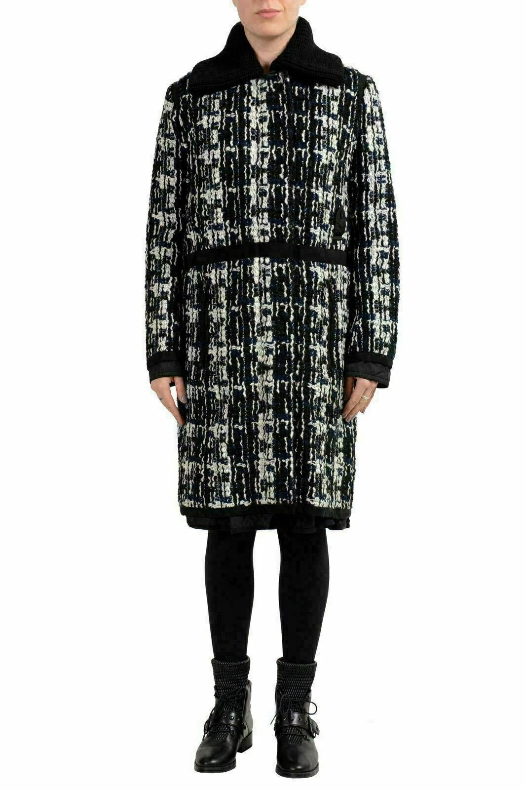 Piumino a quadretti Moncler donna "JULIETE"" lana Moncler taglia 3 US M L