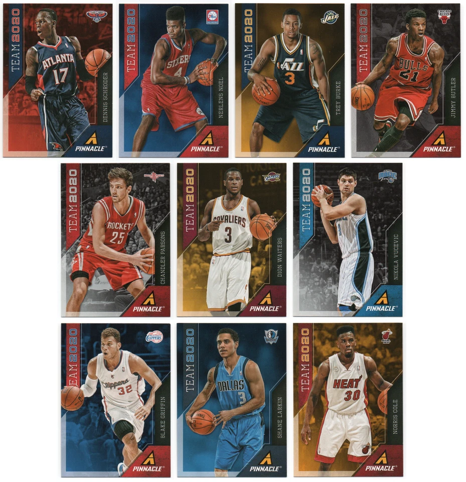 Juego completo de 30 cartas Pinnacle Team 2020 2013-14 - Klay C.J. McCollum RC+ Foto 2 de 3