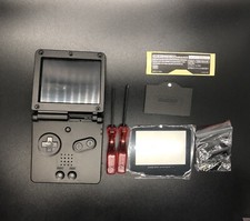Game Boy Advance SP Black Replacement Shell W/ Glass Lens