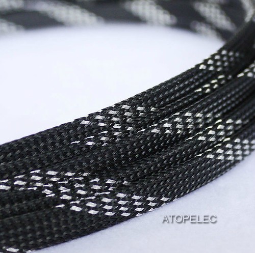 5M APRETADO Trenzado PET Mangas Expandibles Cable Funda Alambre Telar de Malla 2-16 mm de Ancho - Imagen 18 de 29