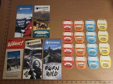1950's WILDCAT SKI AREA, TRAIL MAP BROCHURE + 4 RECENT TM & 1960'S LIFT TICKETS