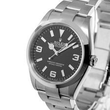 Rolex Explorer I 36mm Stainless Steel Black Dial & Smooth Bezel 124270