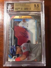 2015 Topps Strata YOENIS CESPEDES #SSRYC Auto Relic 25/25 BGS 9.5 GEM MINT