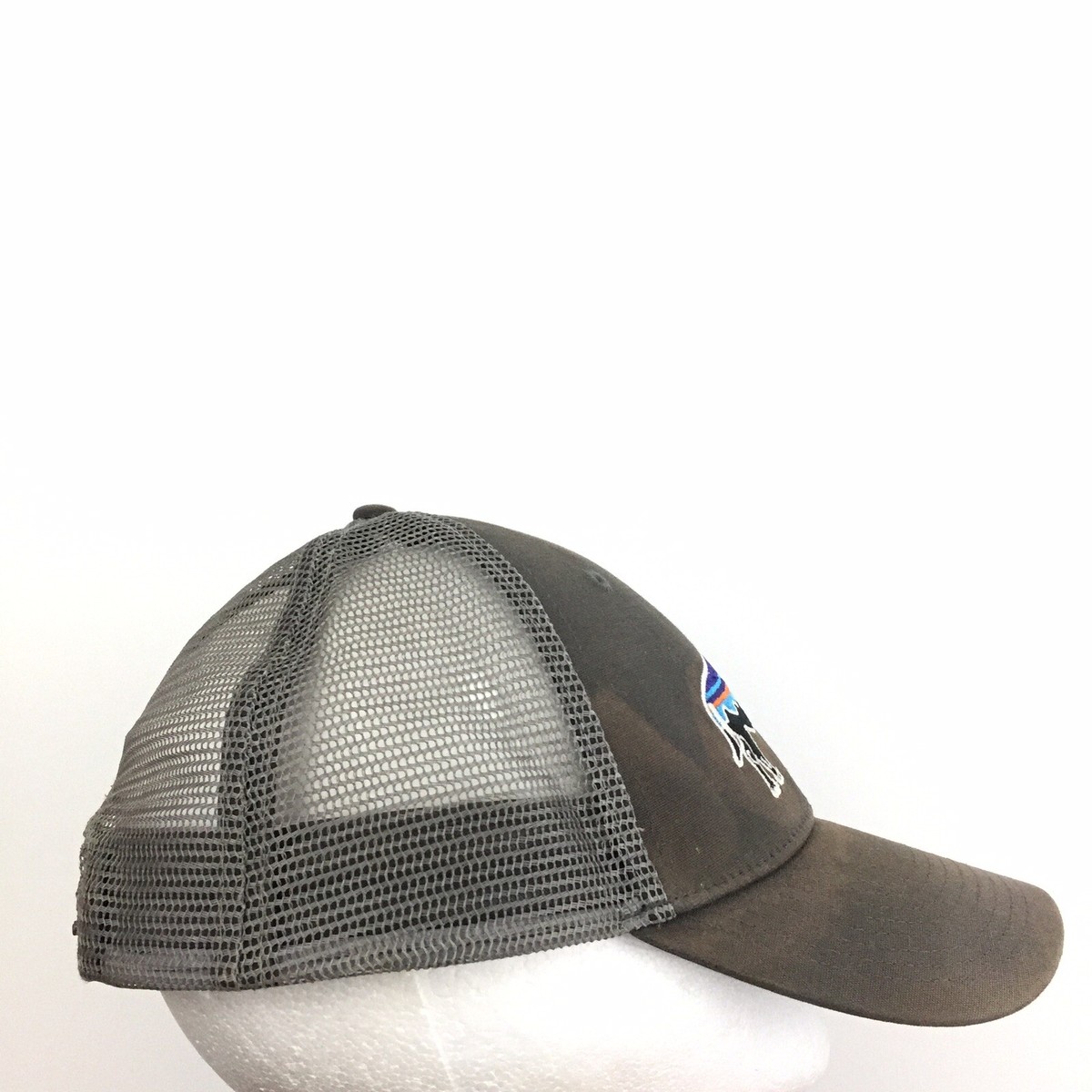 Patagonia Fitz Roy Bison Baseball Cap Hat Womens OS Multicolor Mesh Snapback Patagonia Fitz Roy Bison Buffalo Distressed Hat Mesh Snap  main image 3